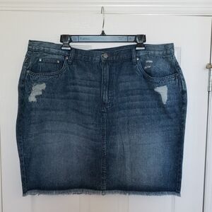 Venus Distressed Denim Skirt